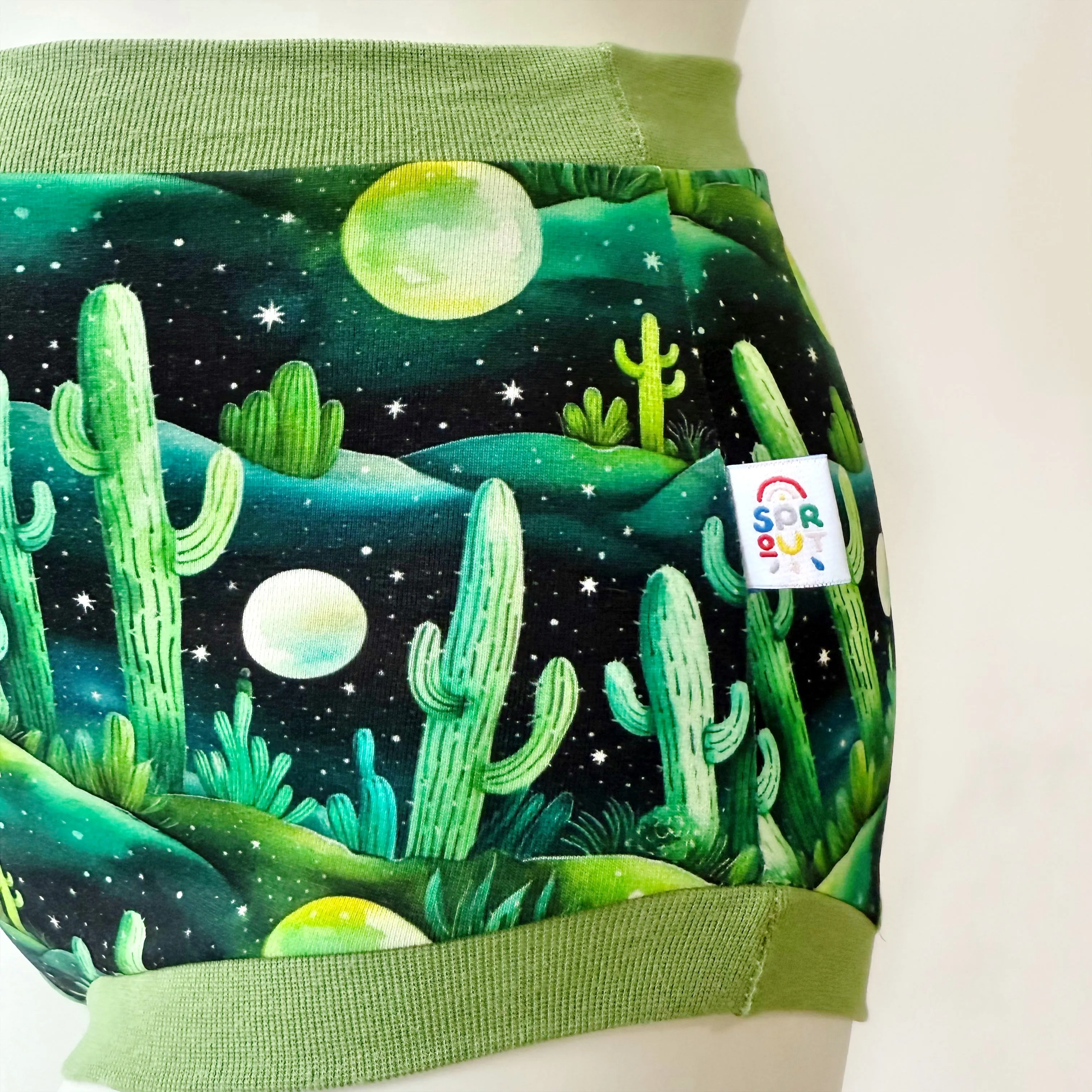 High Waisted Cactus Adult Pants | Women's Knickers | Organic Cotton Underwear
