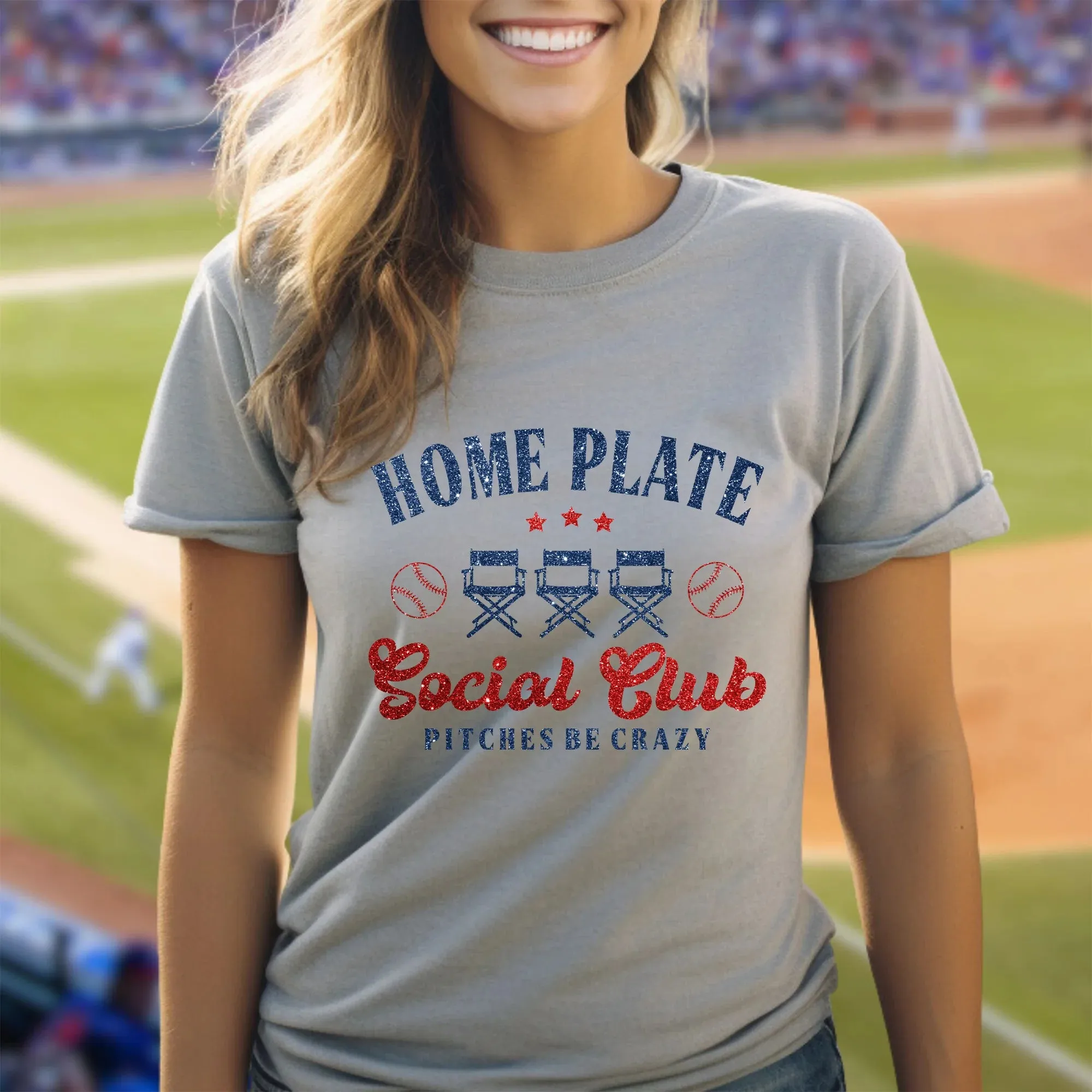 Home Plate Social Club Women's Baseball Shirt