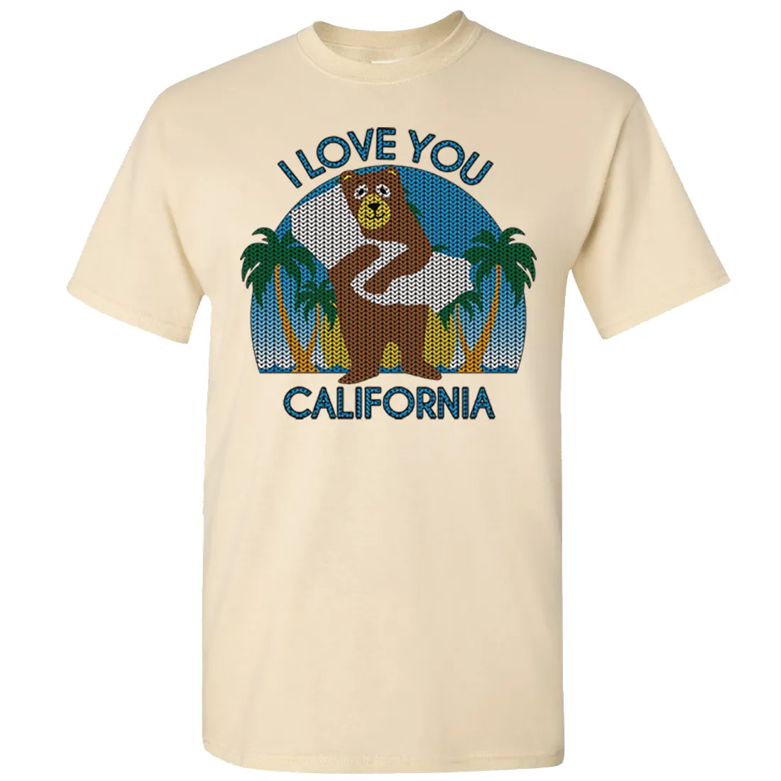 I Love You CA Knit Style Bear Asst Colors T-shirt/tee