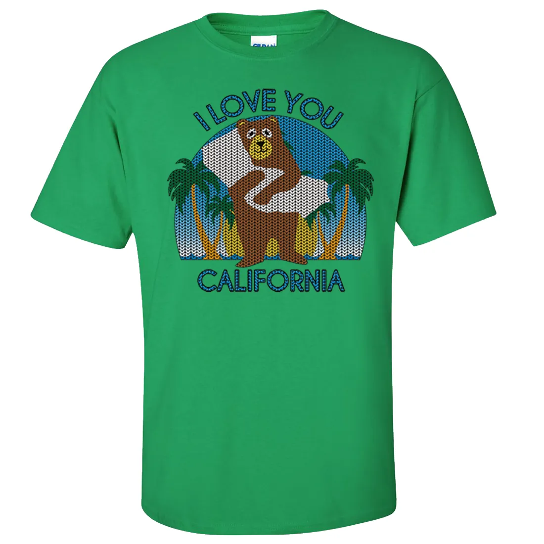 I Love You CA Knit Style Bear Asst Colors T-shirt/tee