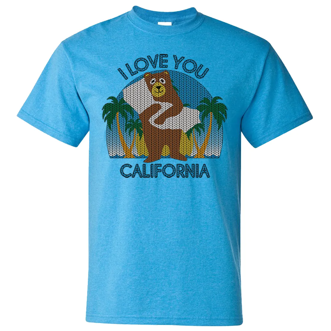 I Love You CA Knit Style Bear Asst Colors T-shirt/tee