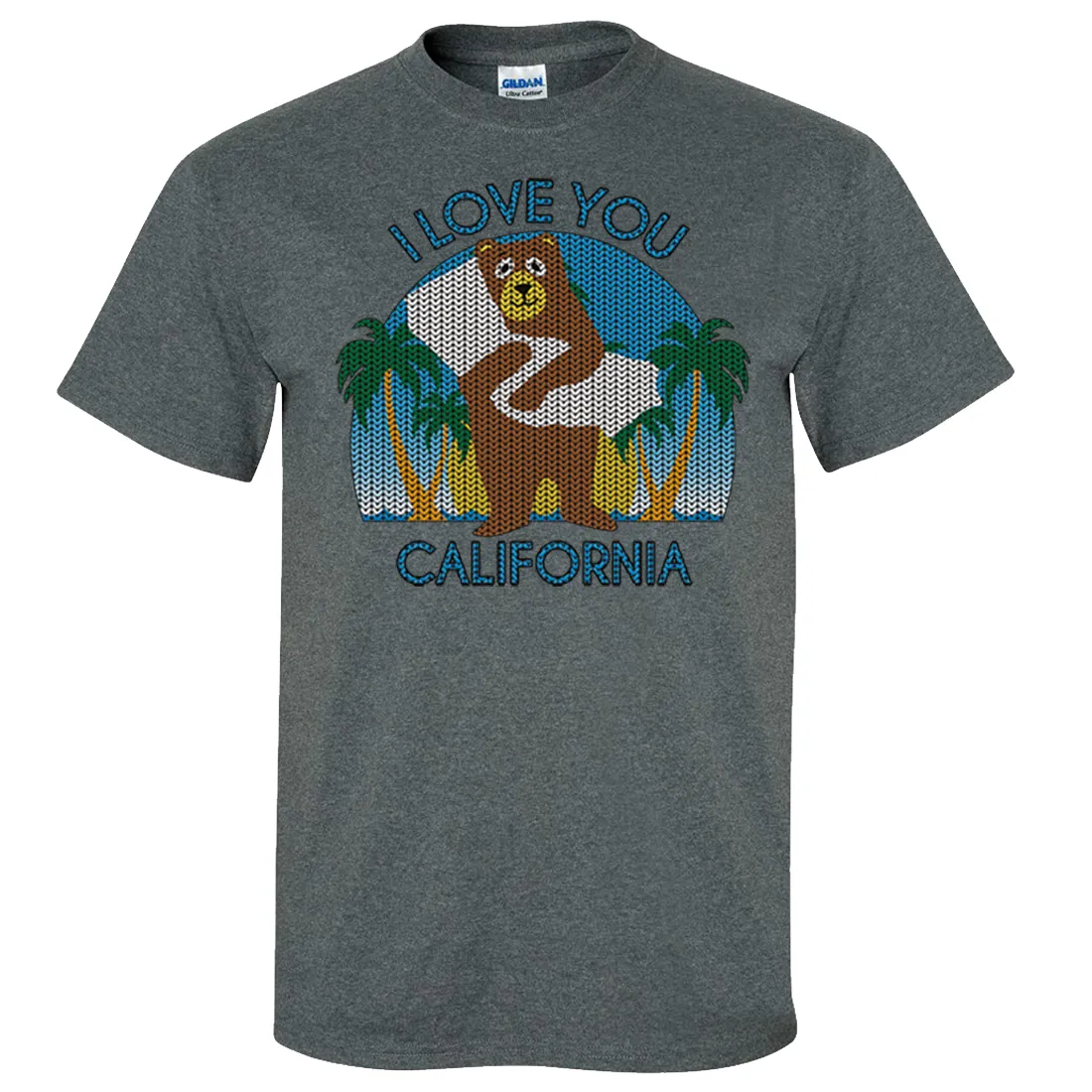 I Love You CA Knit Style Bear Asst Colors T-shirt/tee