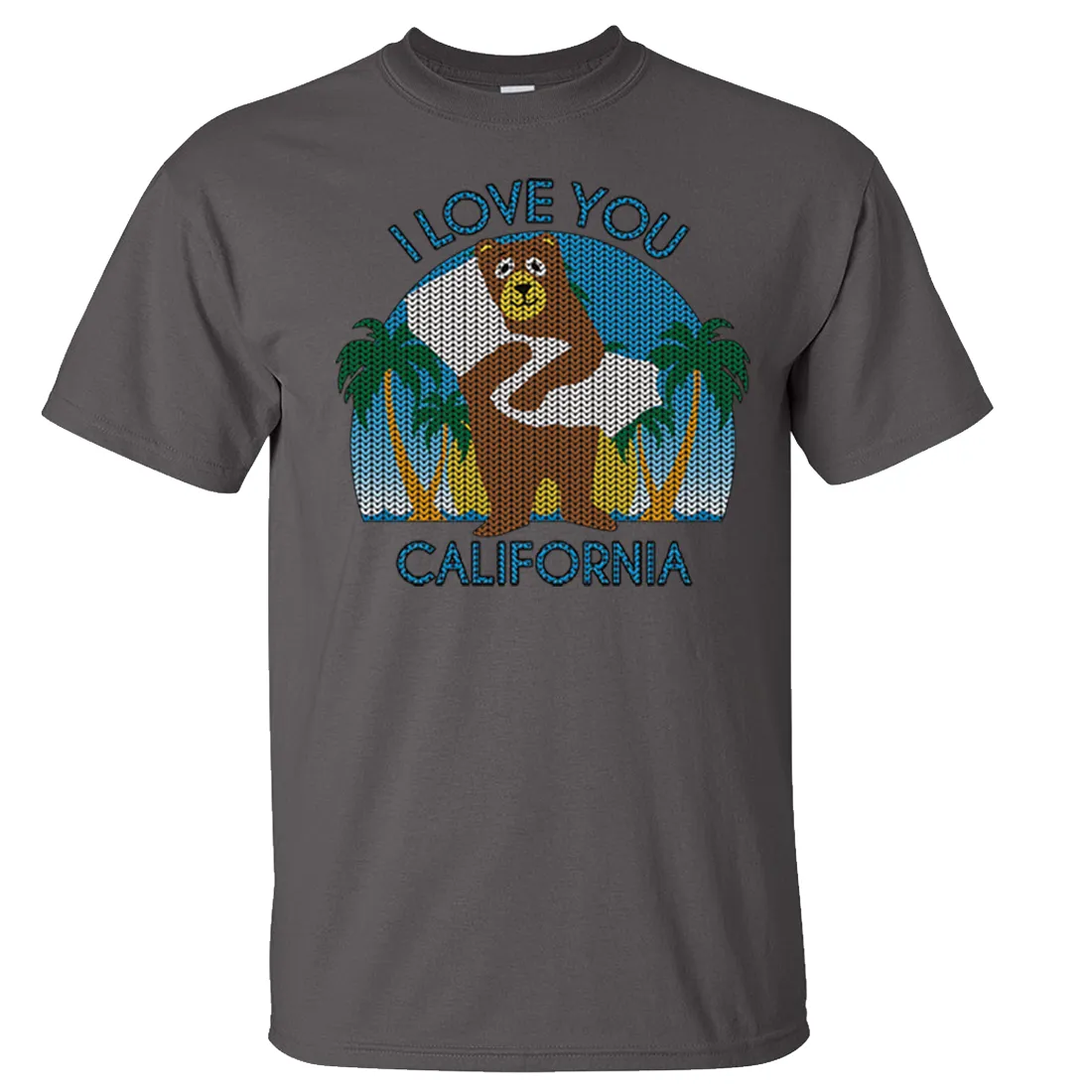 I Love You CA Knit Style Bear Asst Colors T-shirt/tee