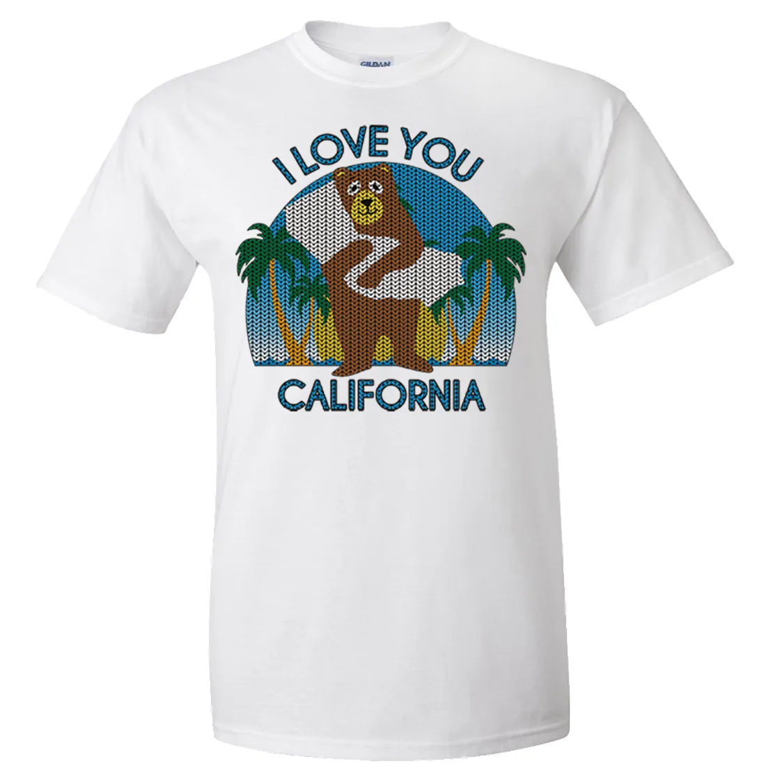 I Love You CA Knit Style Bear Asst Colors T-shirt/tee