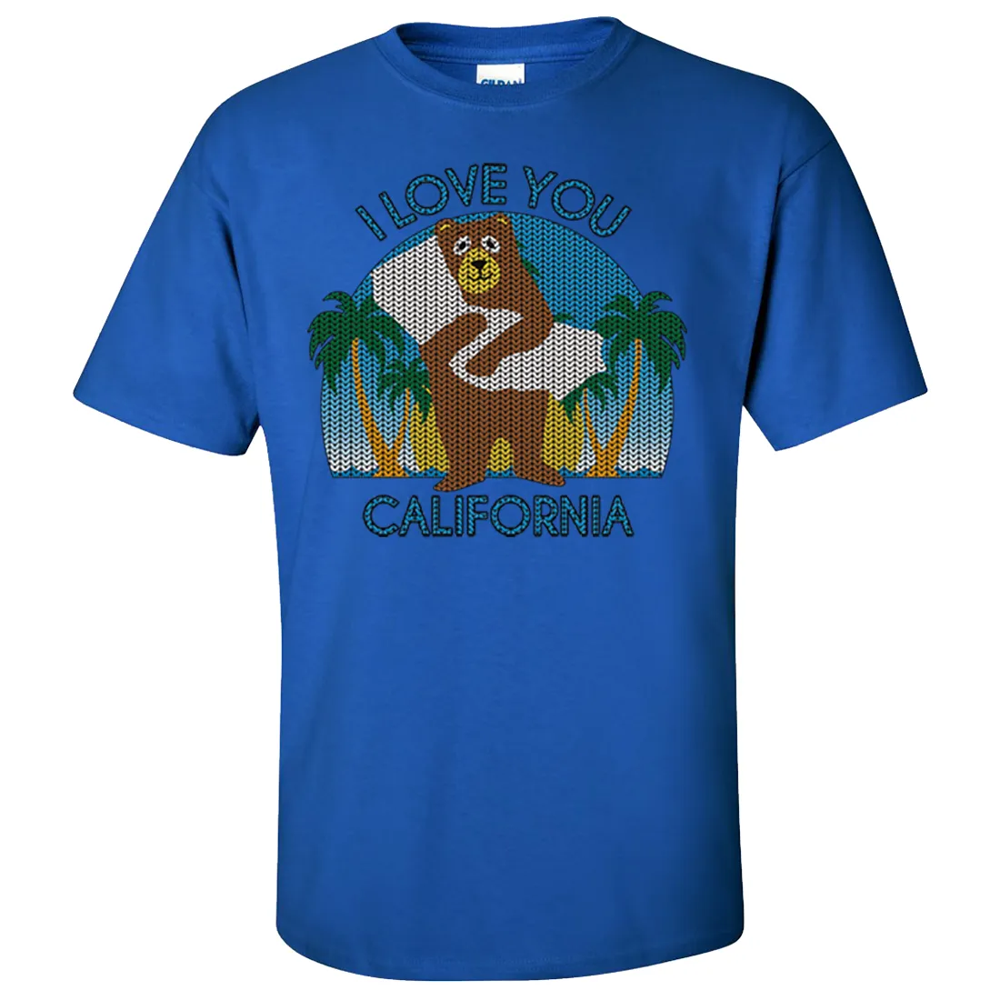 I Love You CA Knit Style Bear Asst Colors T-shirt/tee