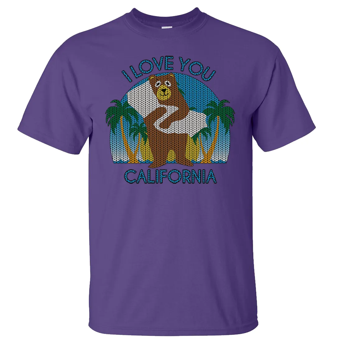 I Love You CA Knit Style Bear Asst Colors T-shirt/tee