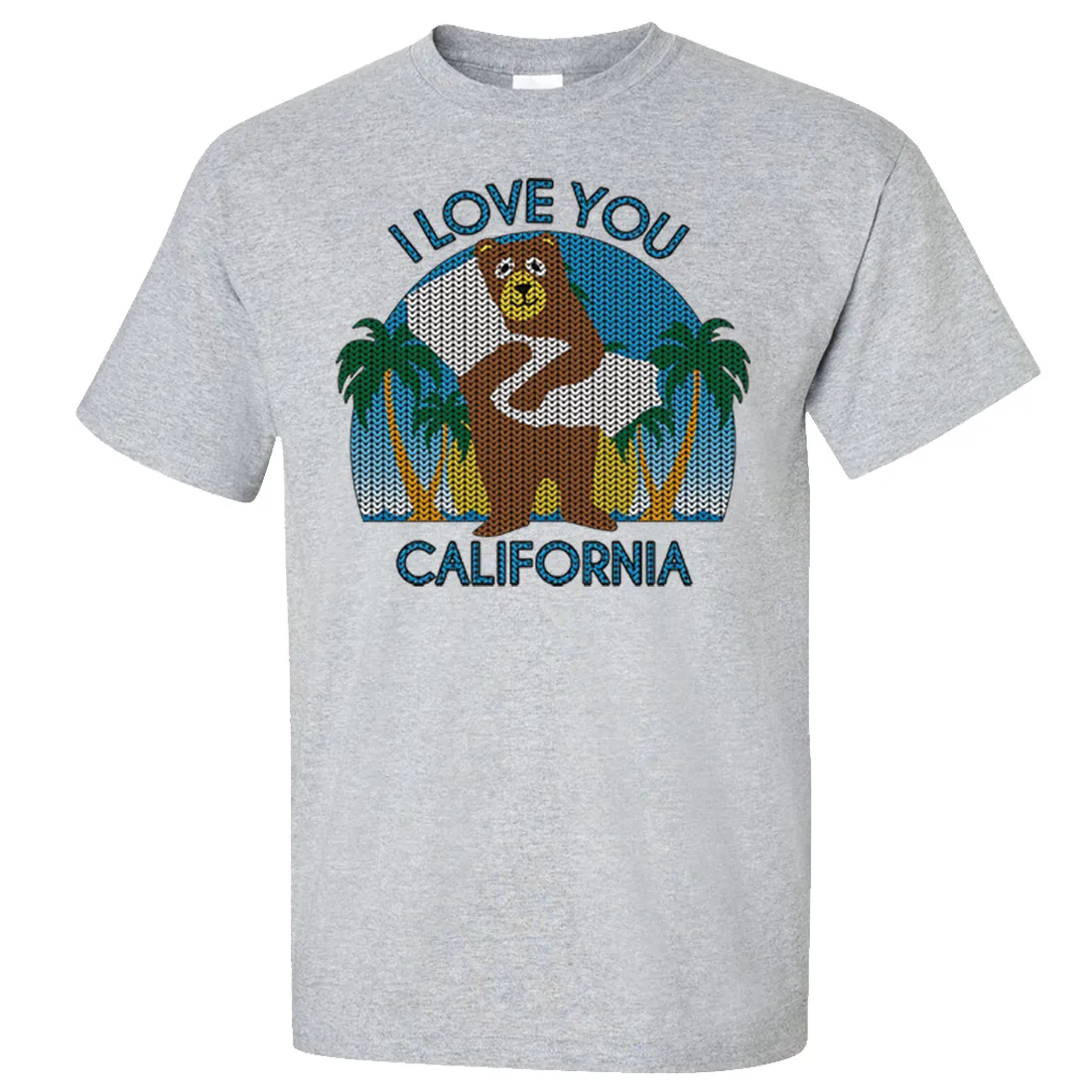I Love You CA Knit Style Bear Asst Colors T-shirt/tee