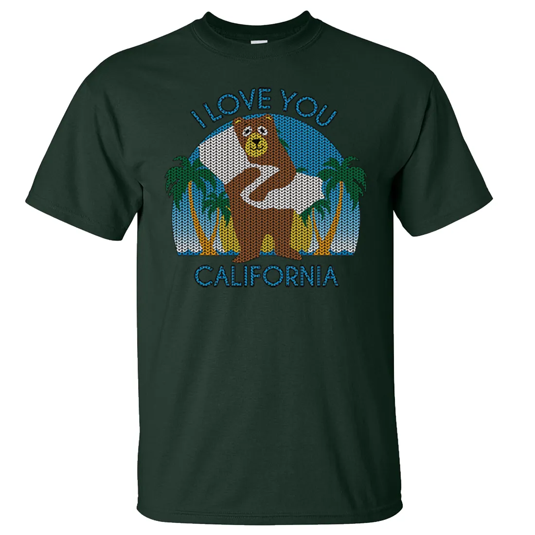 I Love You CA Knit Style Bear Asst Colors T-shirt/tee