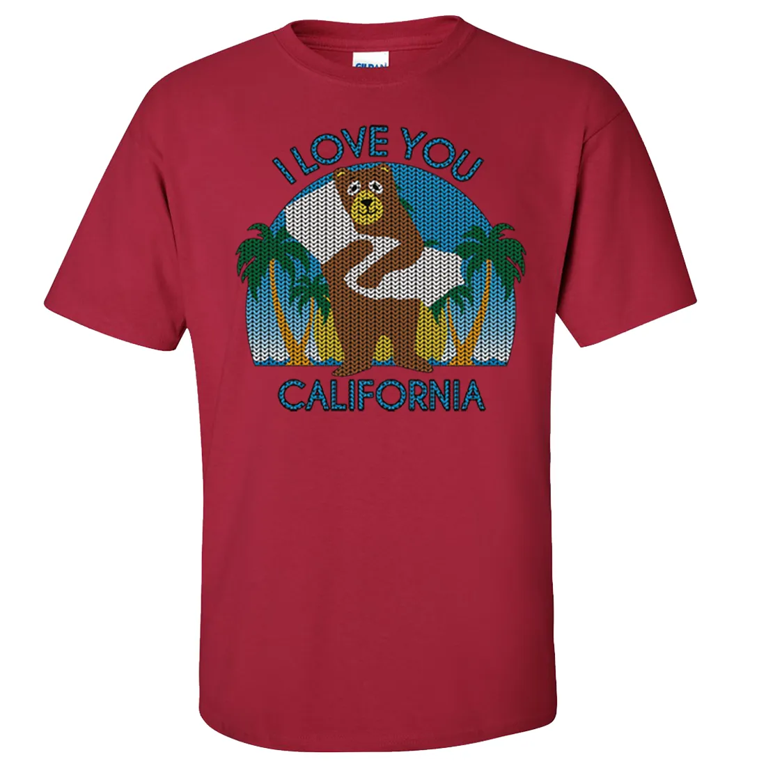I Love You CA Knit Style Bear Asst Colors T-shirt/tee