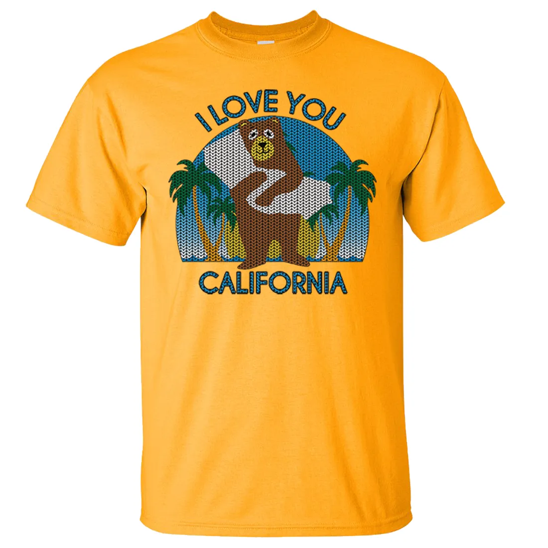 I Love You CA Knit Style Bear Asst Colors T-shirt/tee