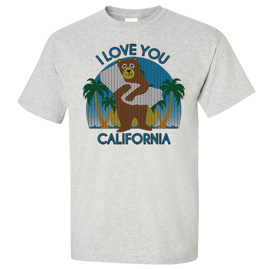 I Love You CA Knit Style Bear Asst Colors T-shirt/tee