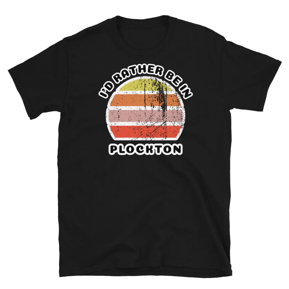 I'd Rather Be In Plockton T-Shirt | Vintage Sunset