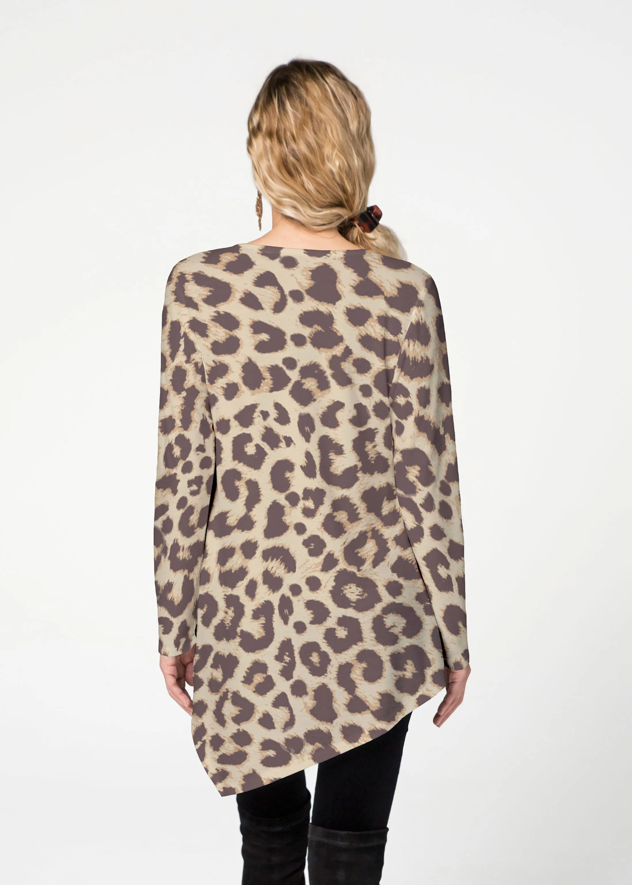 Jaguar Sand (7280) ~ Asymmetrical French Terry Tunic