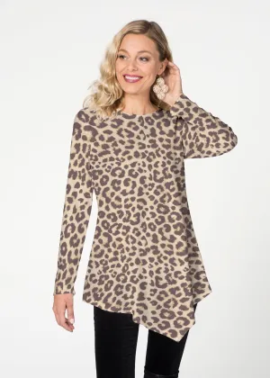Jaguar Sand (7280) ~ Asymmetrical French Terry Tunic