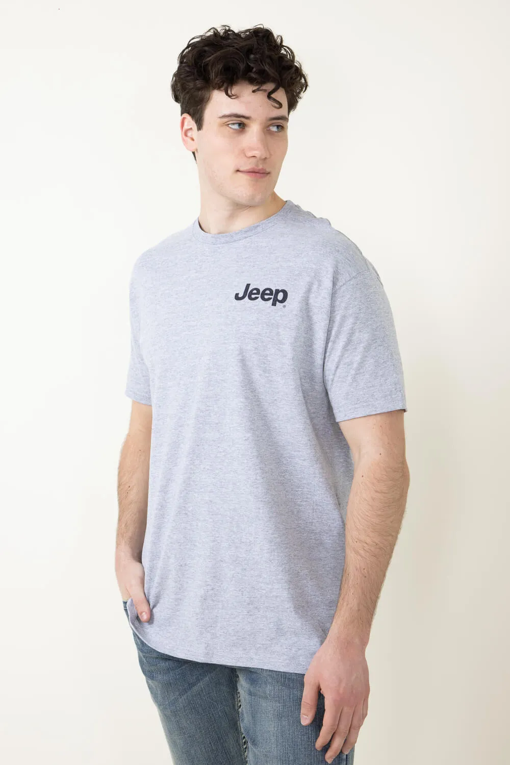 Jeep USA T-Shirt in Heather Grey | 2824-HEATHERGREY