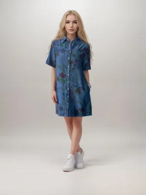 Johnny Was Workshop Denim Liliana Dress W34624 Boho Chic