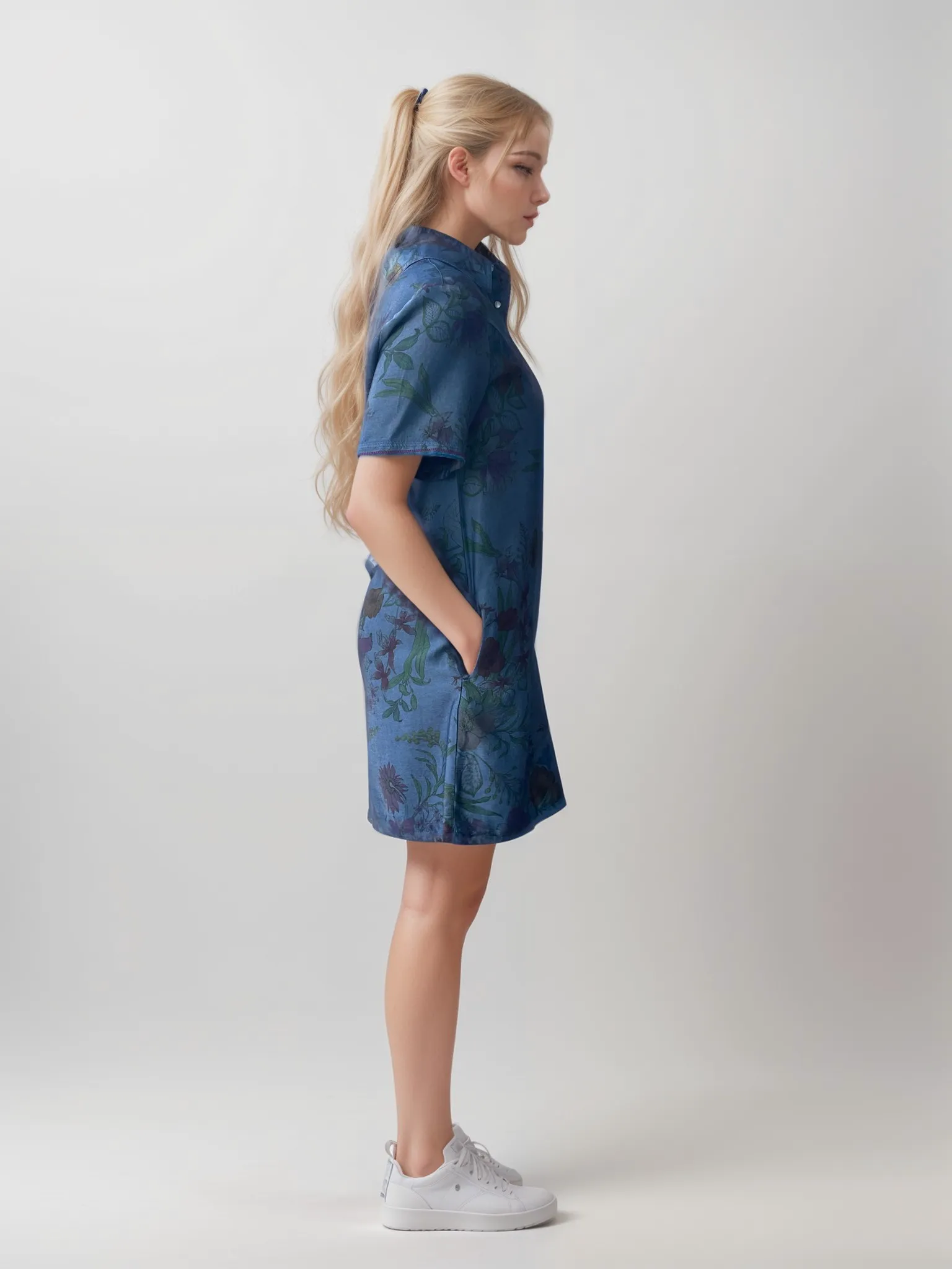 Johnny Was Workshop Denim Liliana Dress W34624 Boho Chic