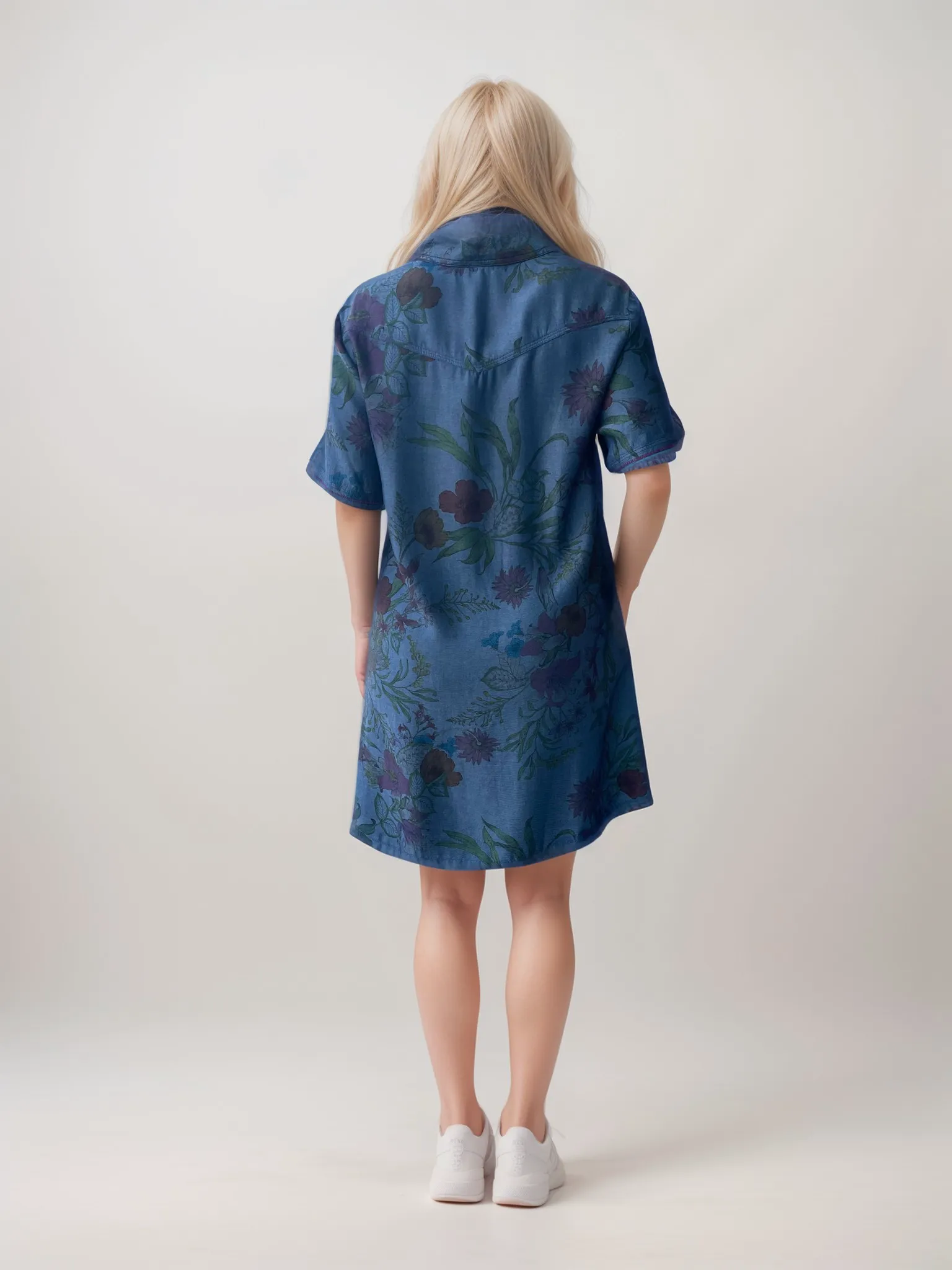 Johnny Was Workshop Denim Liliana Dress W34624 Boho Chic