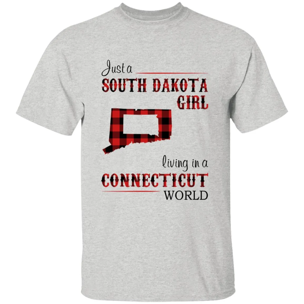 Just A South Dakota Girl Living In A Connecticut World T-shirt