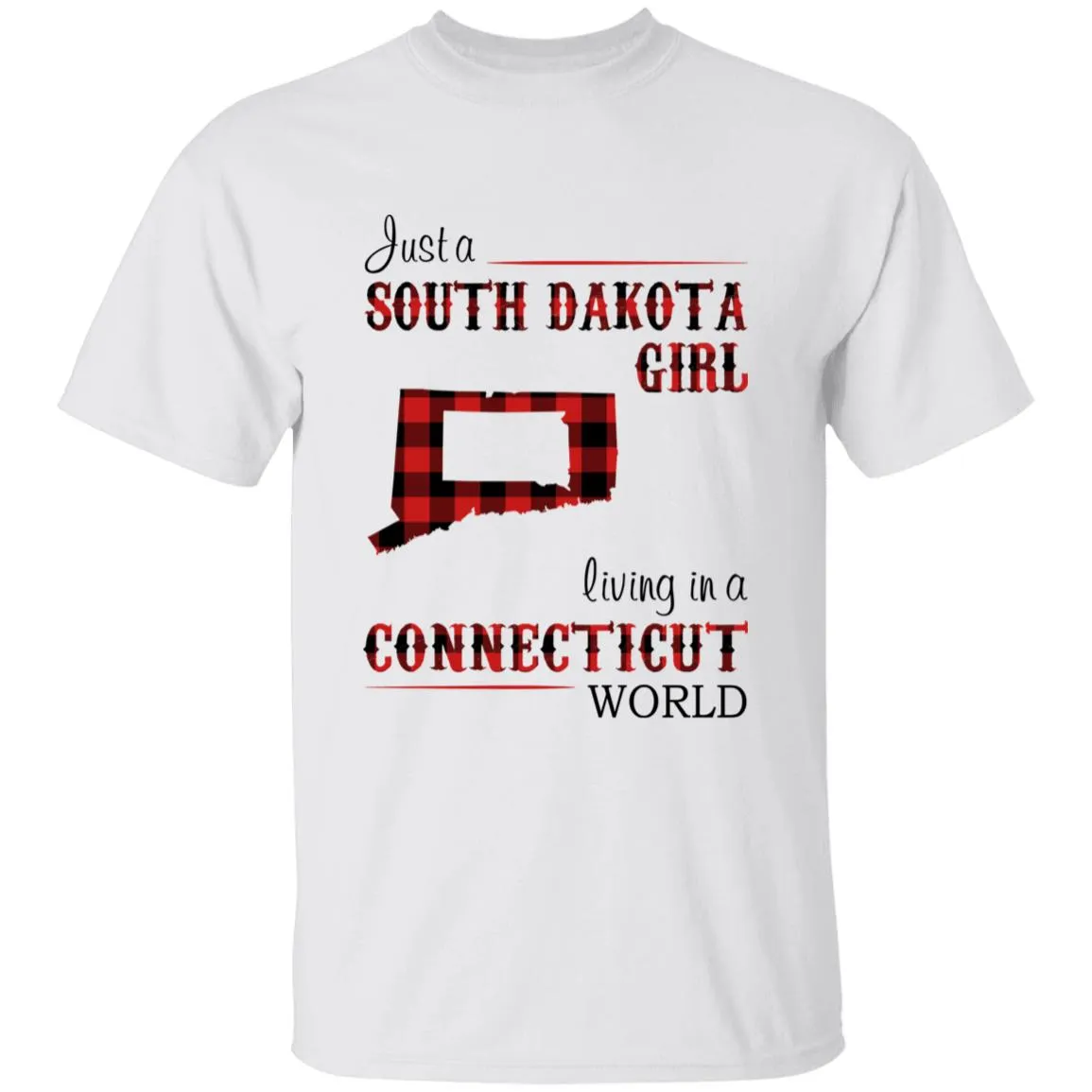 Just A South Dakota Girl Living In A Connecticut World T-shirt