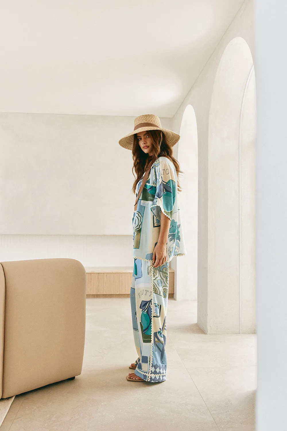 Kelia Pants - Villagio Blue