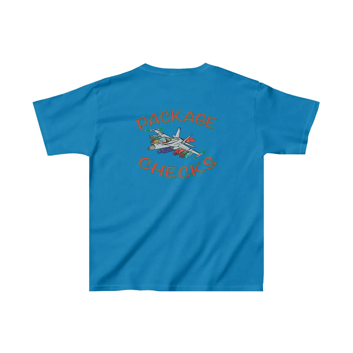 Kids F-18 Christmas Package Checks T-Shirt Tee