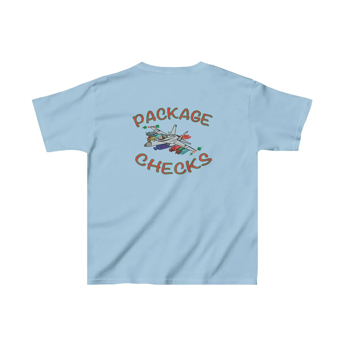 Kids F-18 Christmas Package Checks T-Shirt Tee
