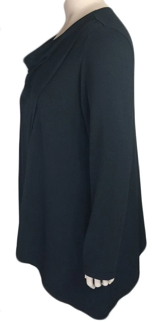Kleen Black Drape Neck Top