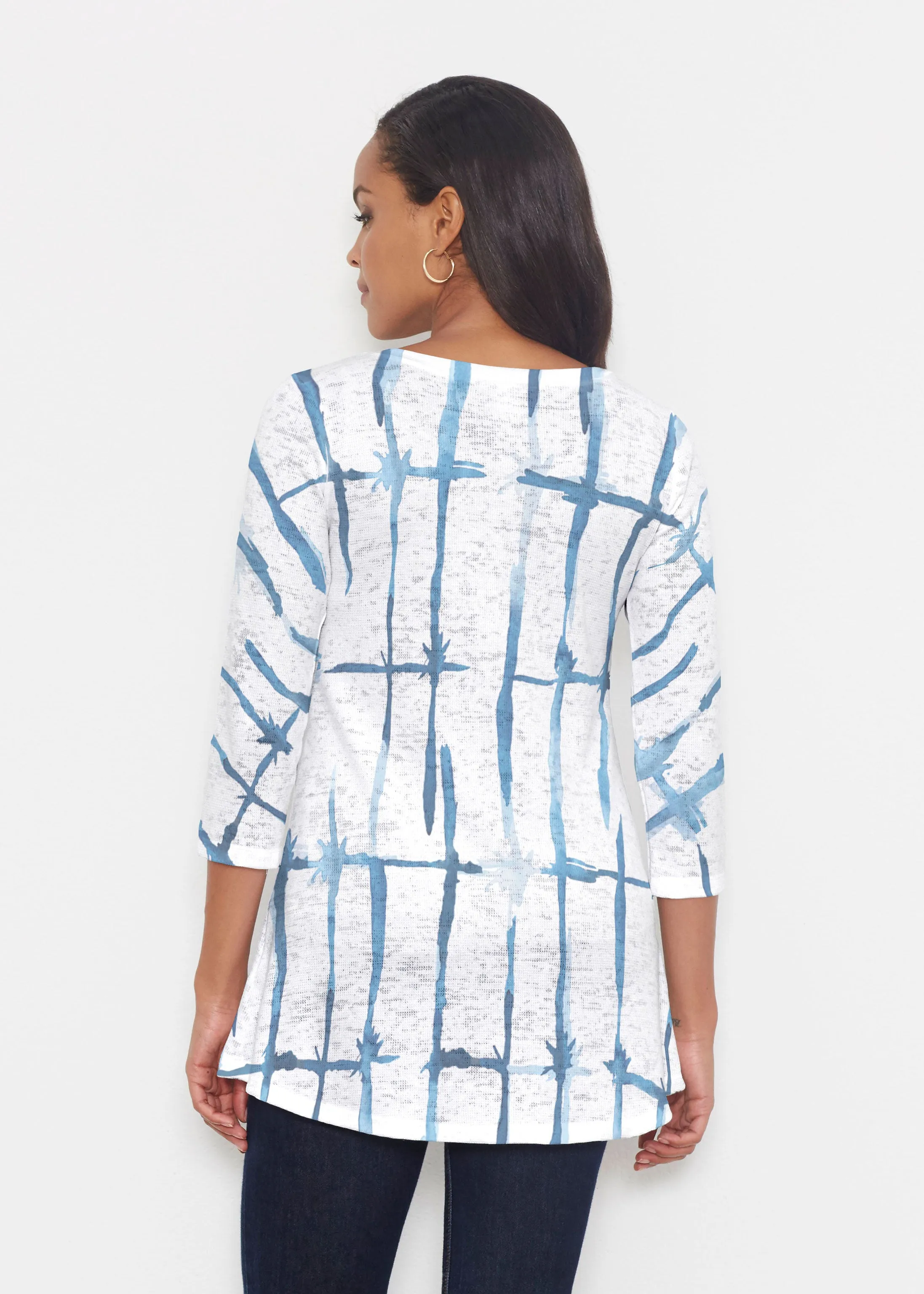 Knotted Tie Dye (7844) ~ Katherine Hi-Lo Thermal Tunic