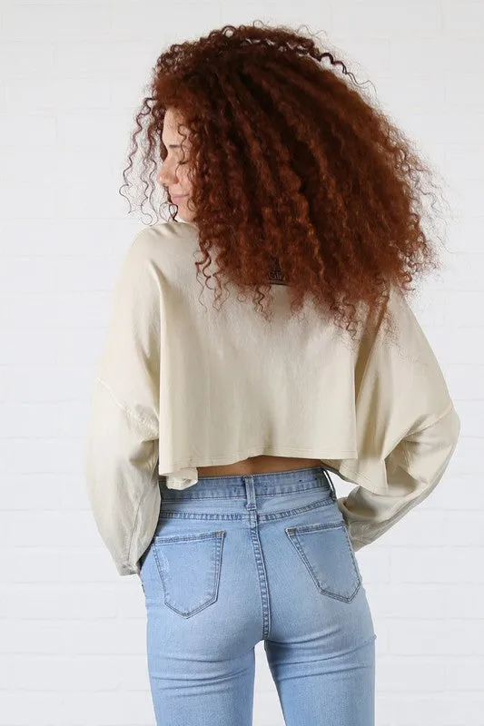 LADYBIRD CROP TOP IVORY