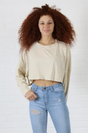 LADYBIRD CROP TOP IVORY
