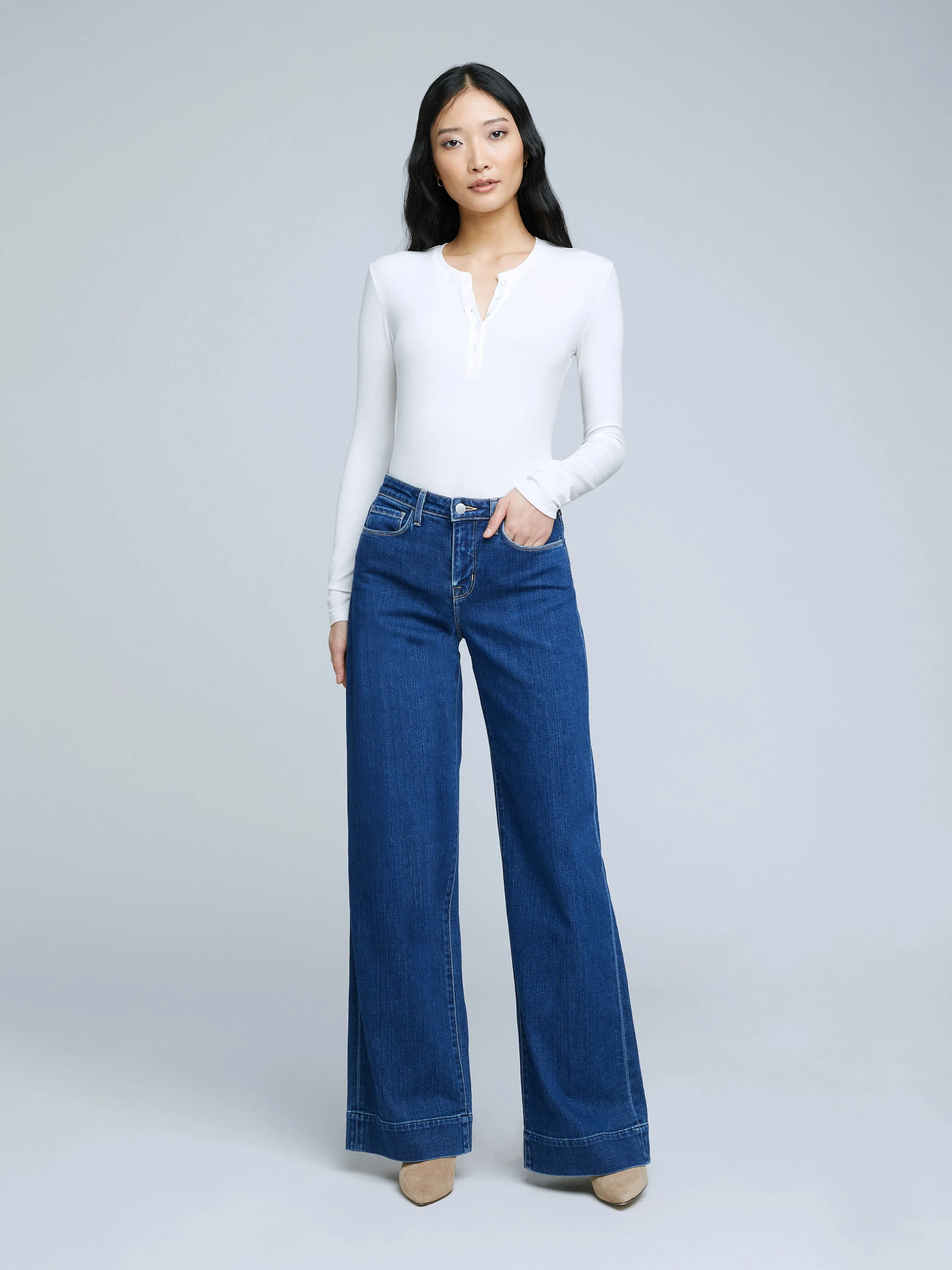 L'Agence - Madden High Rise Wide Leg - Durango