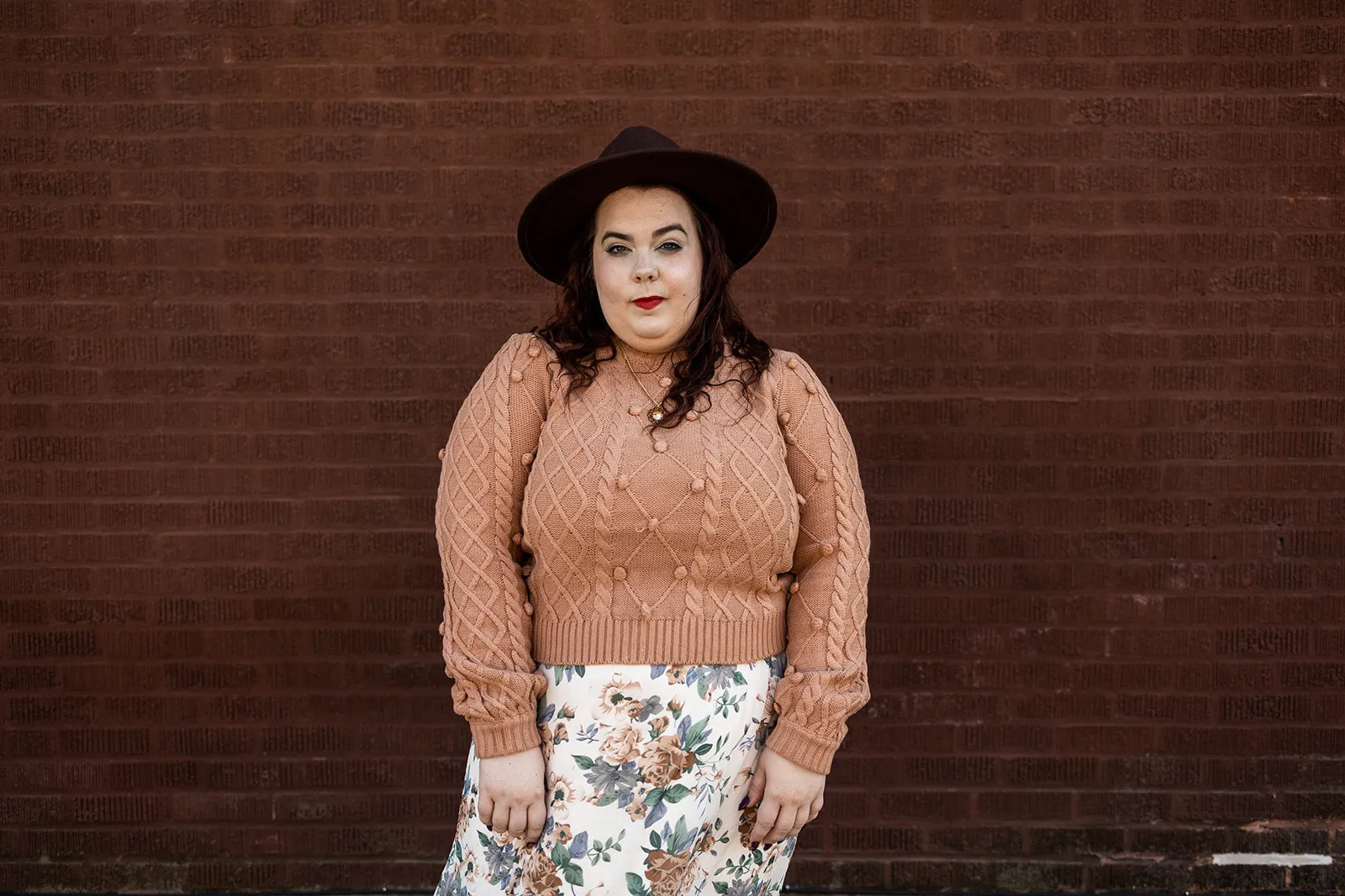 lark knit pullover in almond