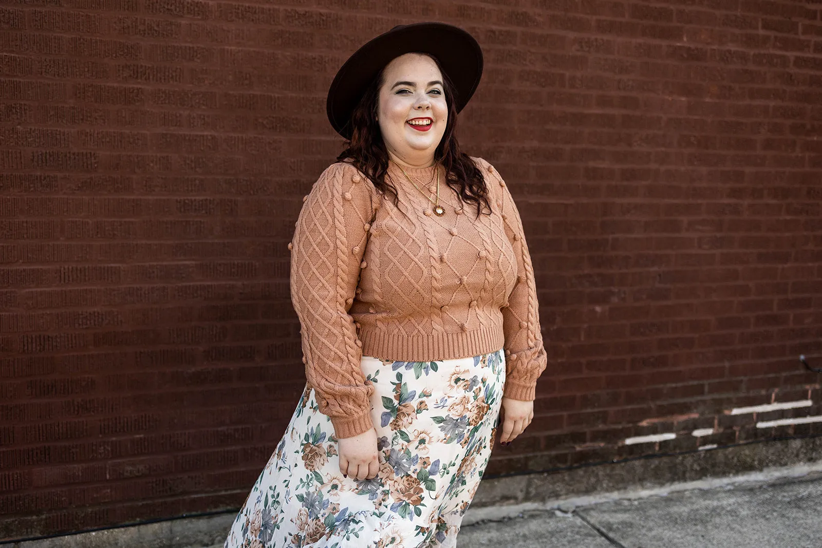 lark knit pullover in almond