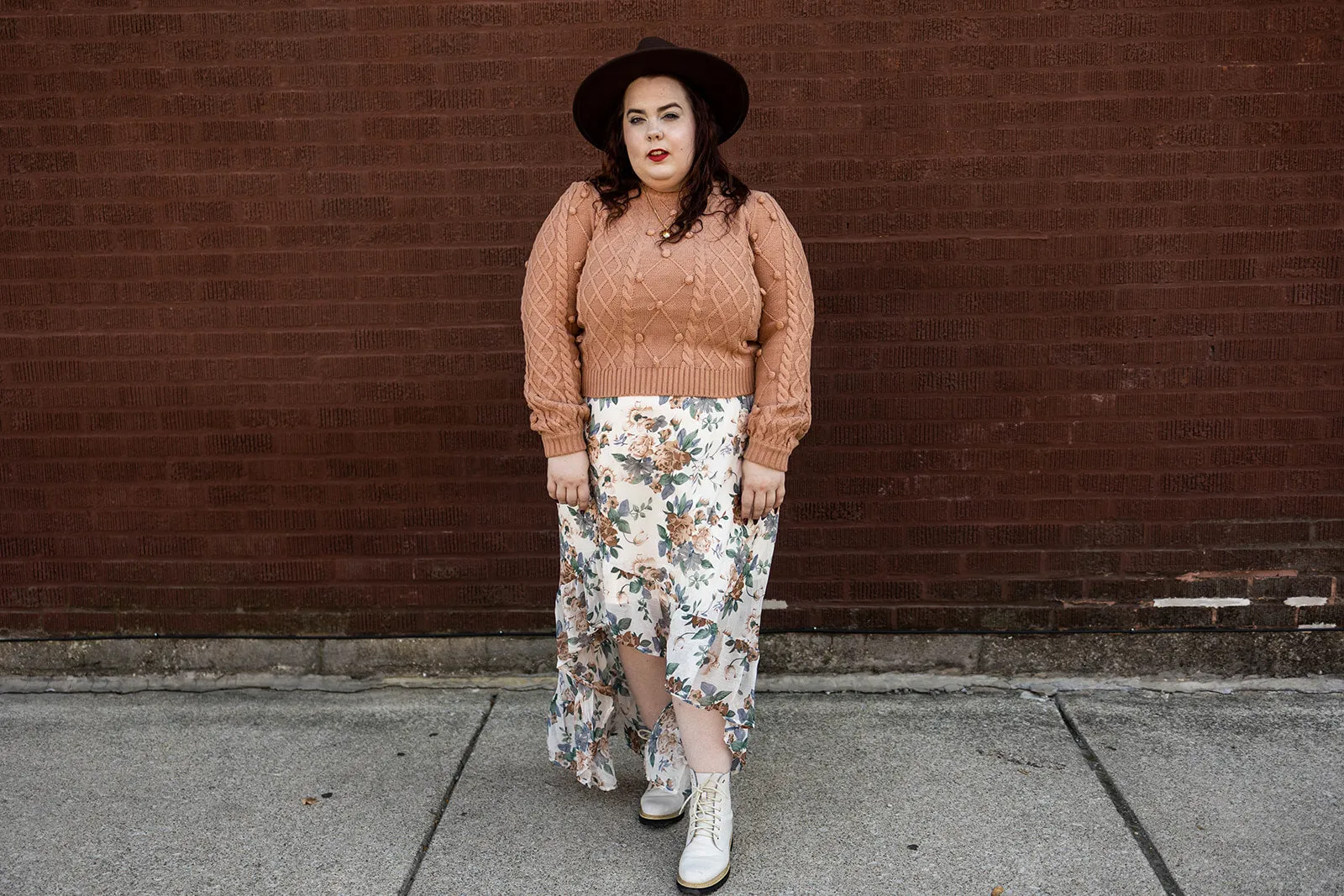 lark knit pullover in almond