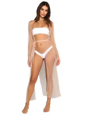 Late Nights Pearl Mesh Cardigan