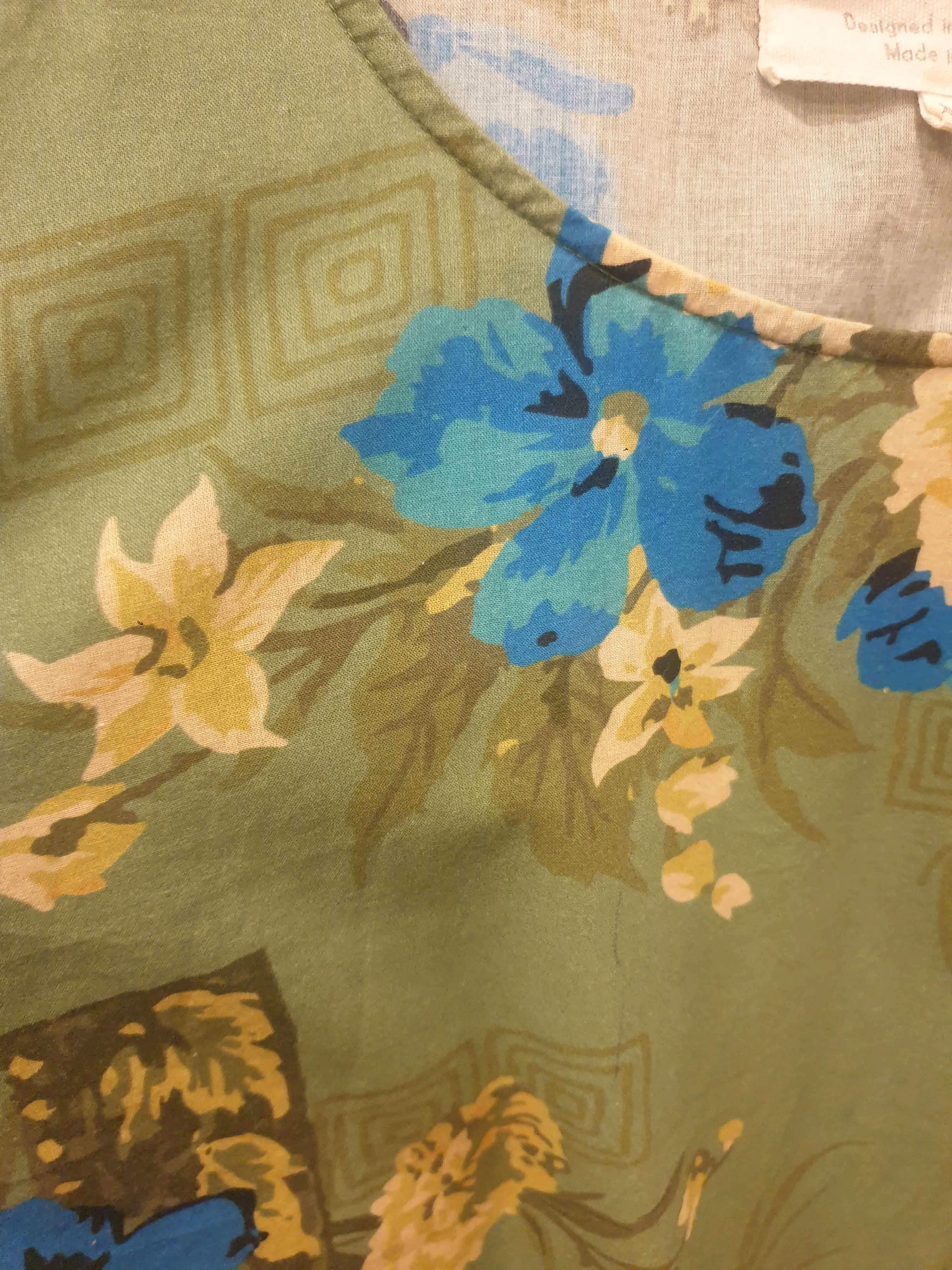 Lazybones green floral print dress size XXL