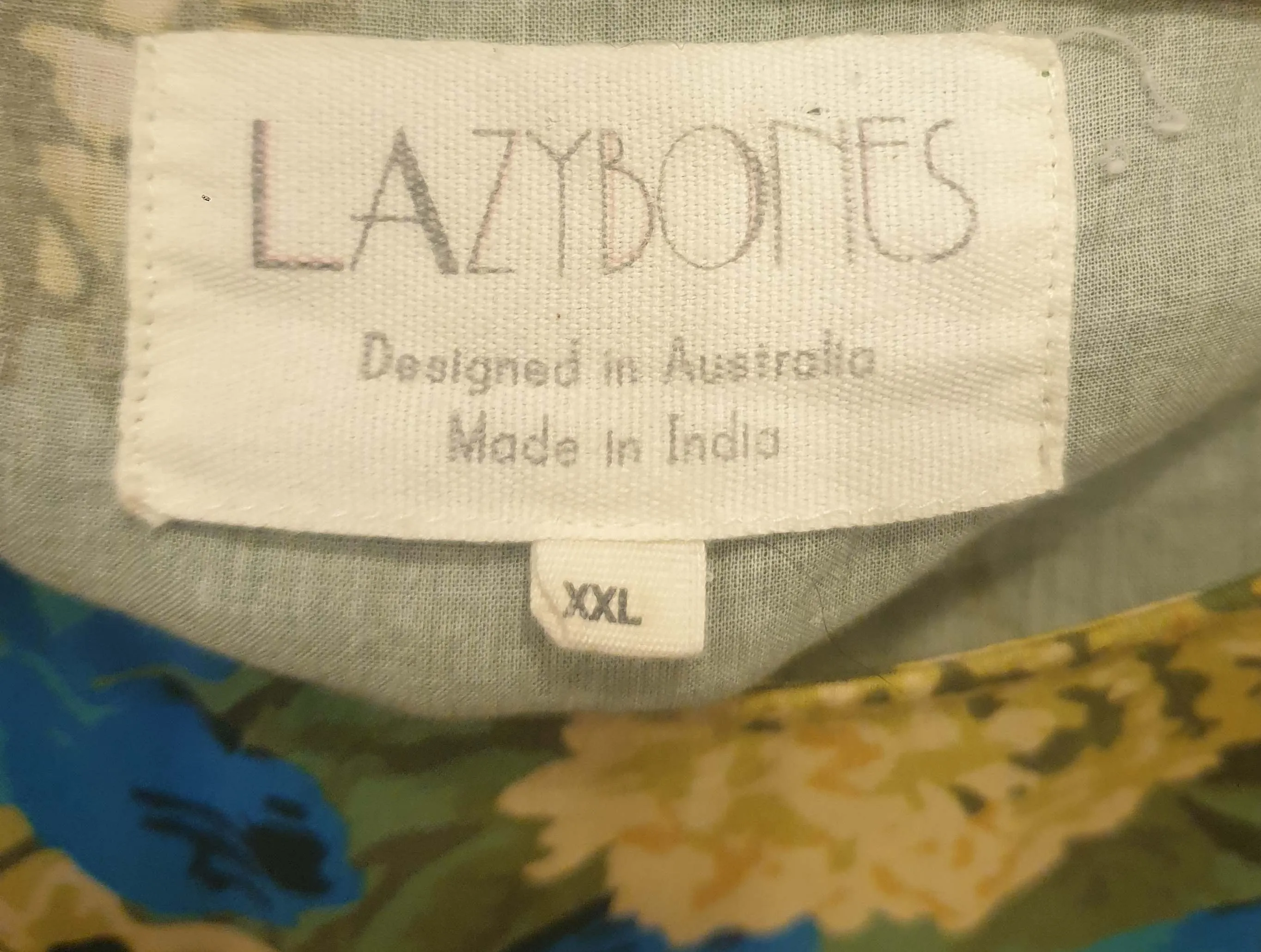 Lazybones green floral print dress size XXL