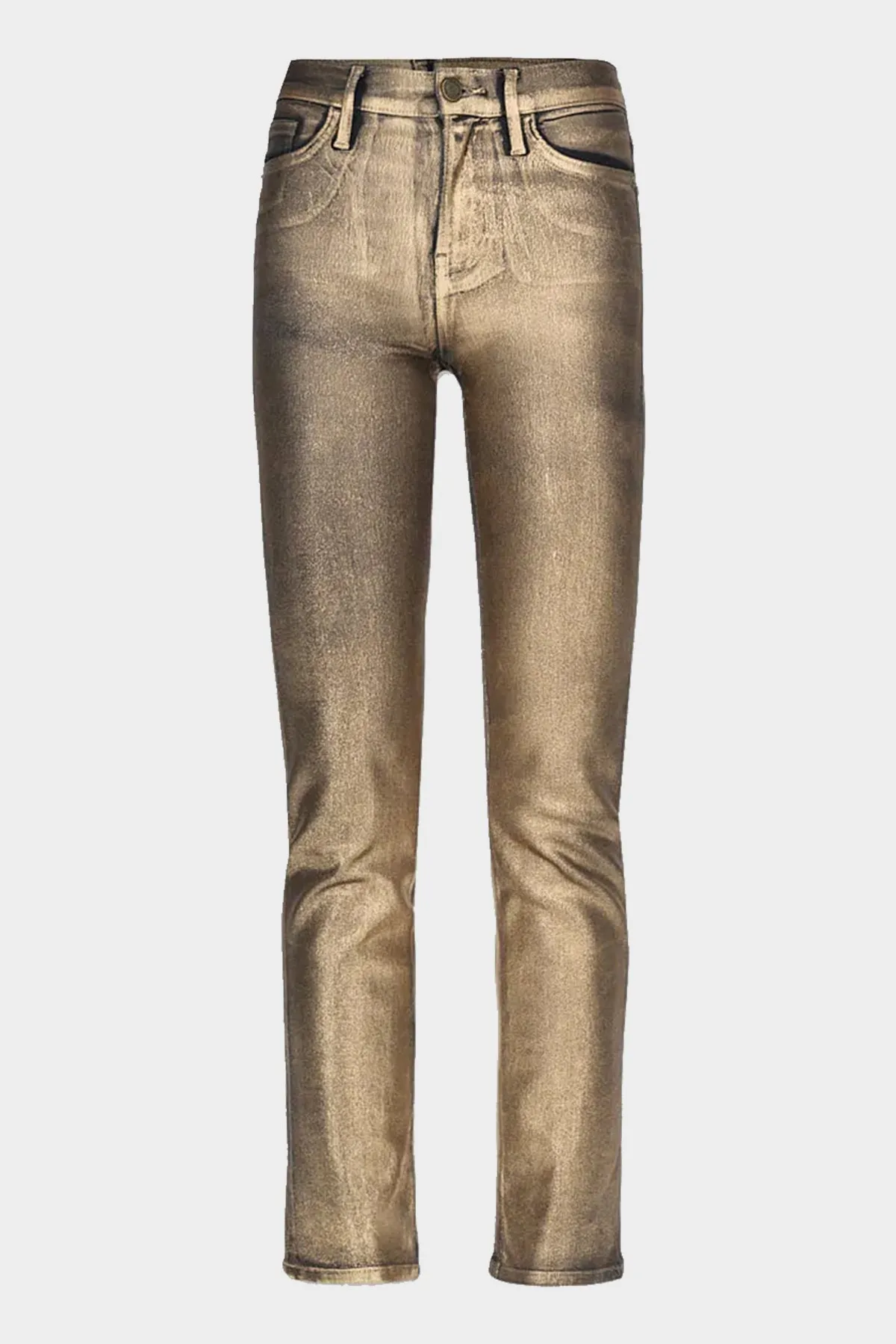 Le High Straight Coated in Gold Chrome