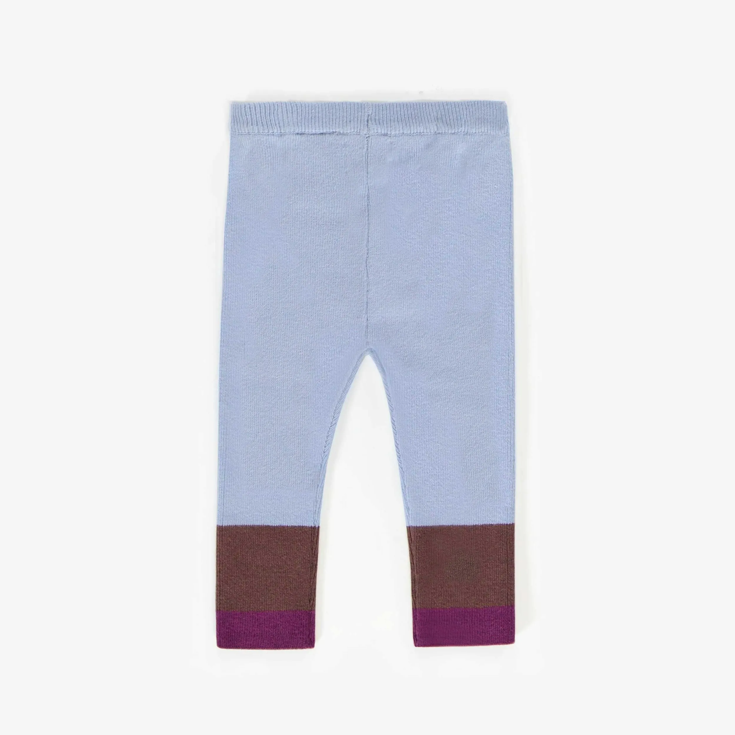 Legging bleu de maille bloc de couleurs, bébé || Color block blue leggings, baby