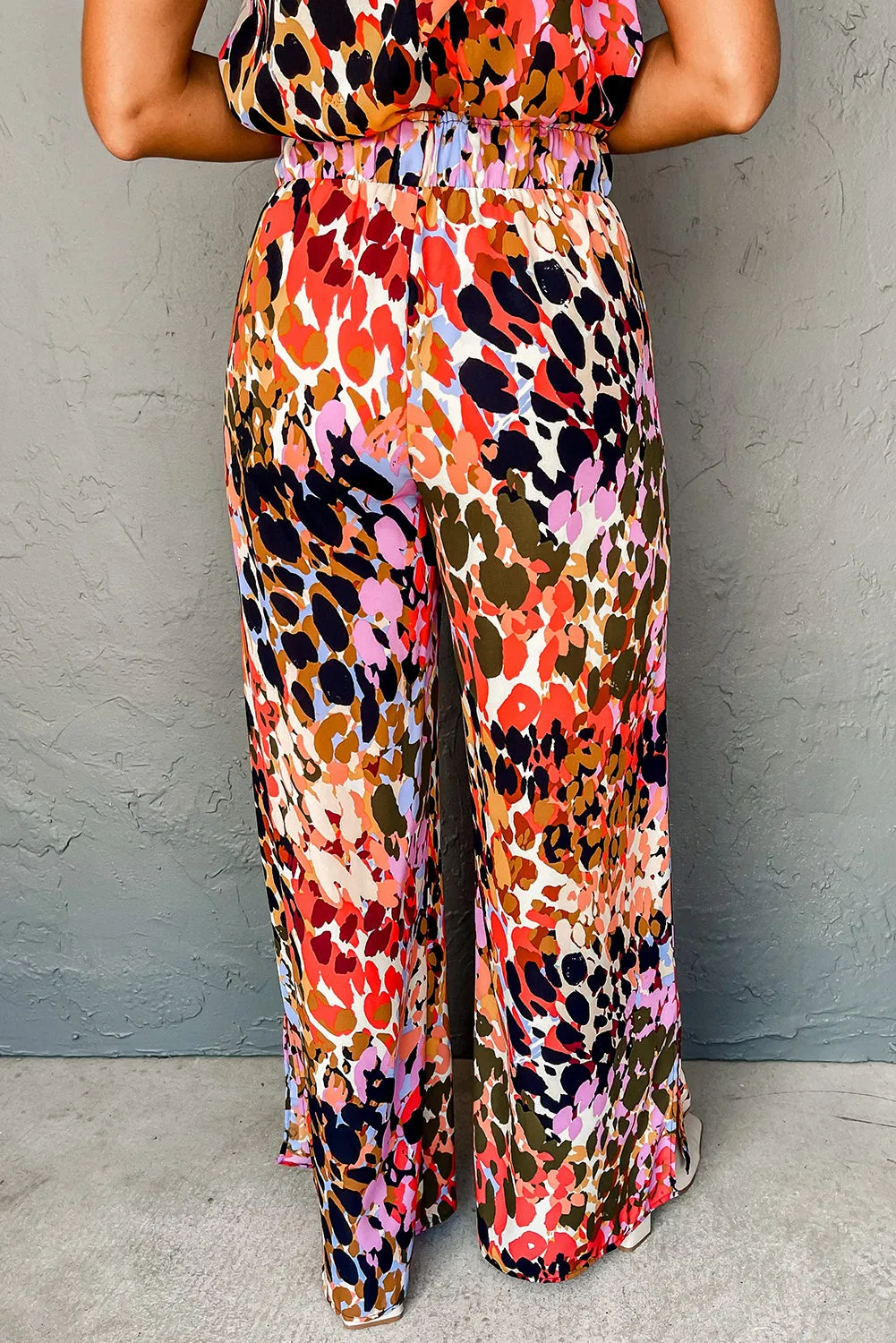 Leopard Print Tank Top and Pants Set