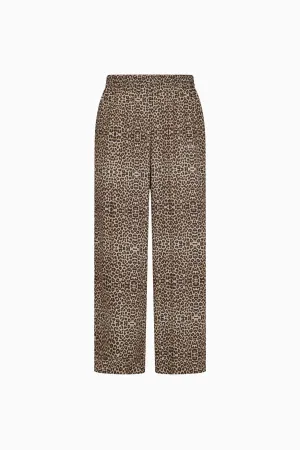 Leopard Print Wide-Leg Pants