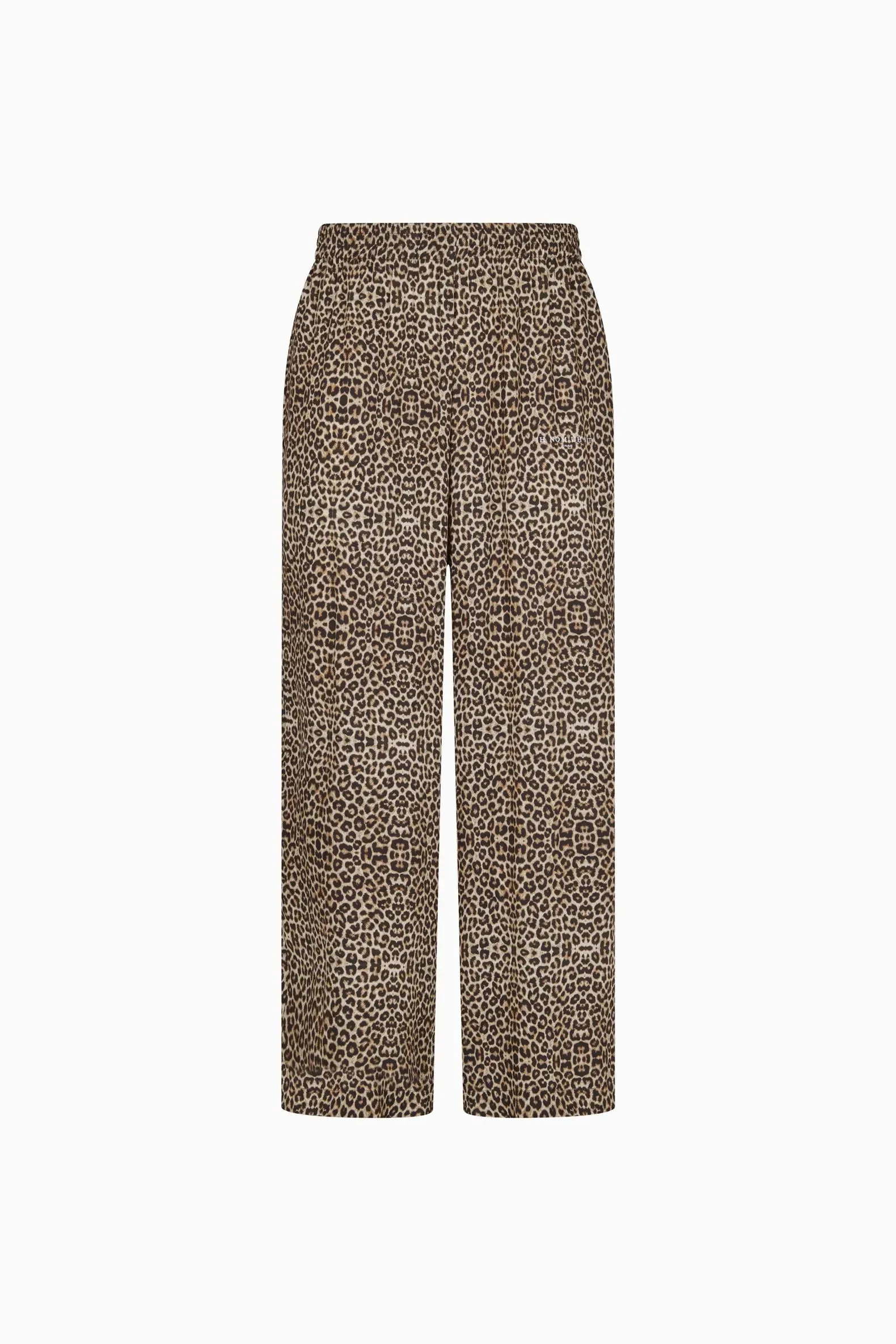 Leopard Print Wide-Leg Pants