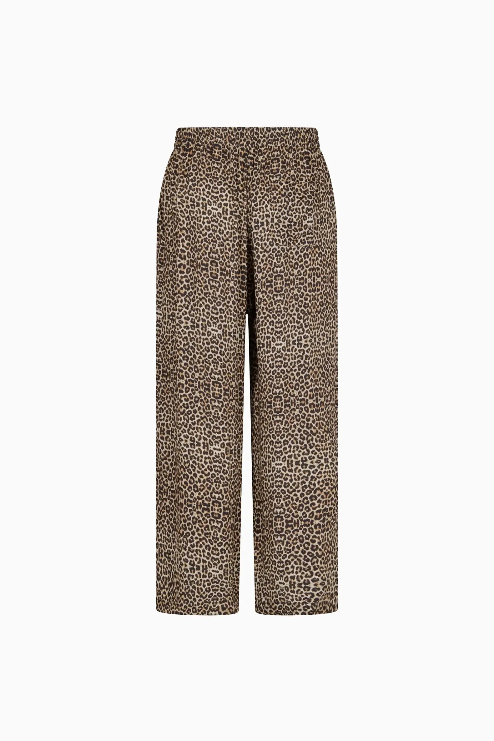 Leopard Print Wide-Leg Pants