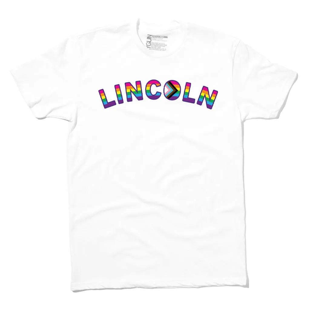 Lincoln Pride Curved Logo White
