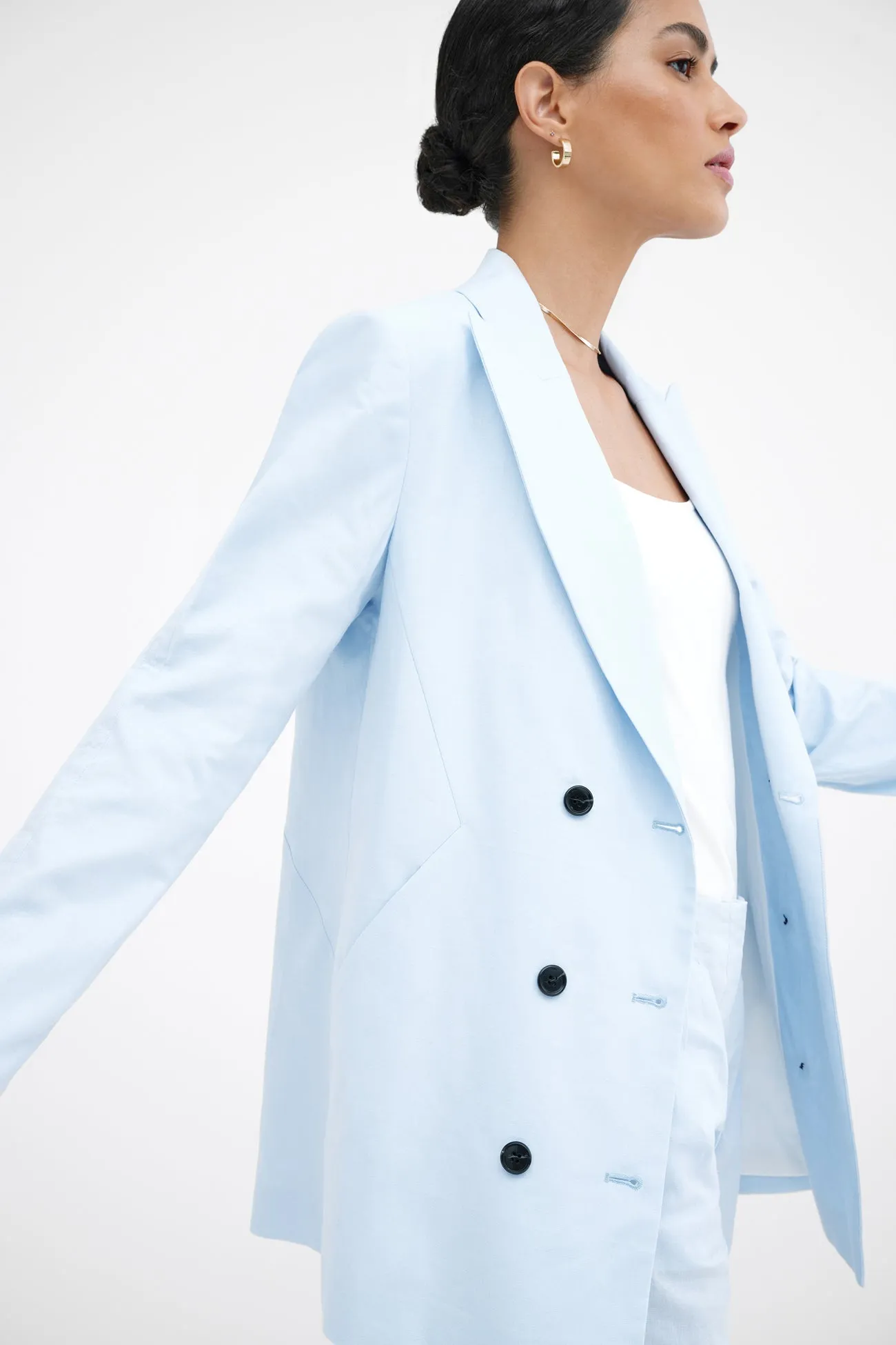 Linden Linen-Blend Blazer