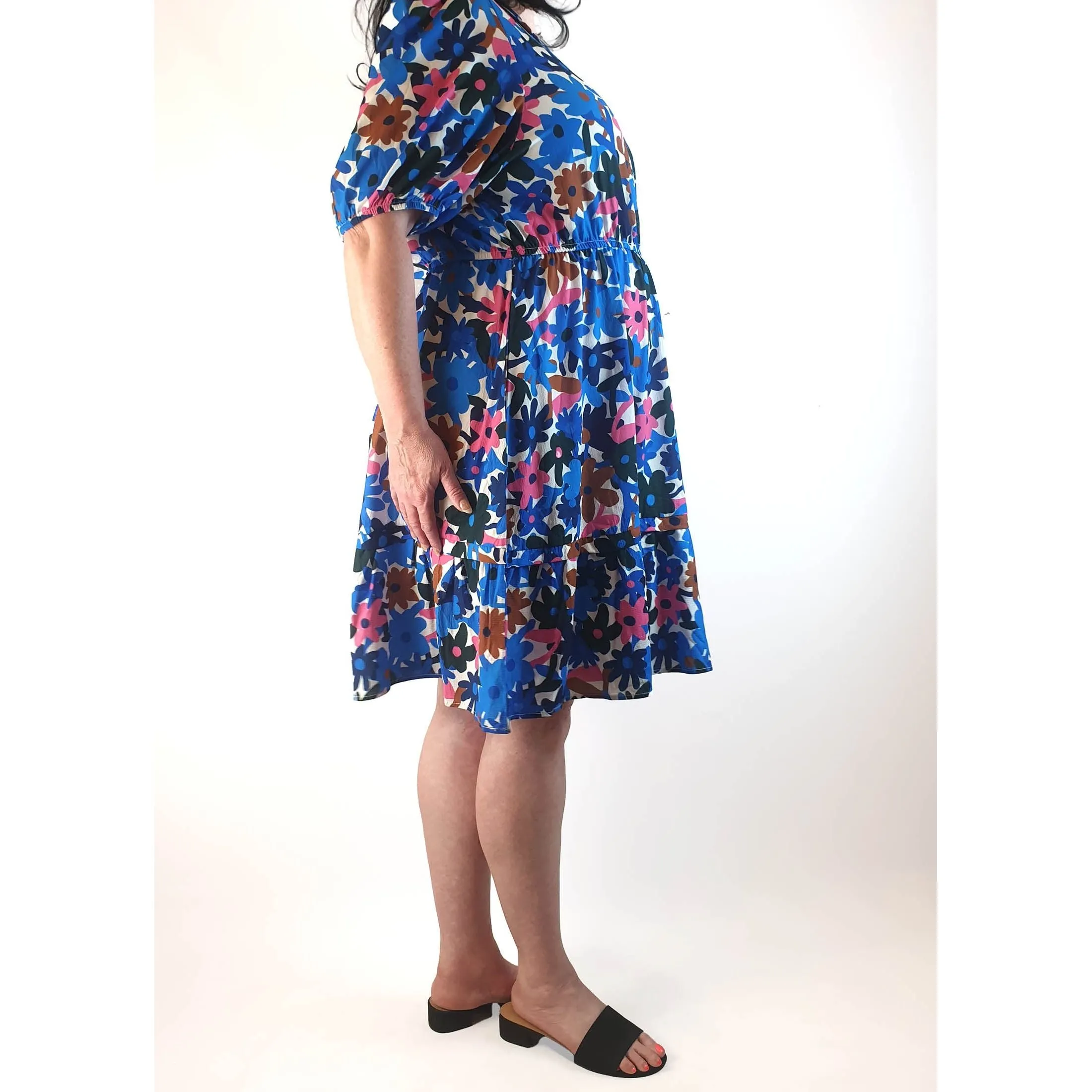 Little Party Dress blue floral dress size 16
