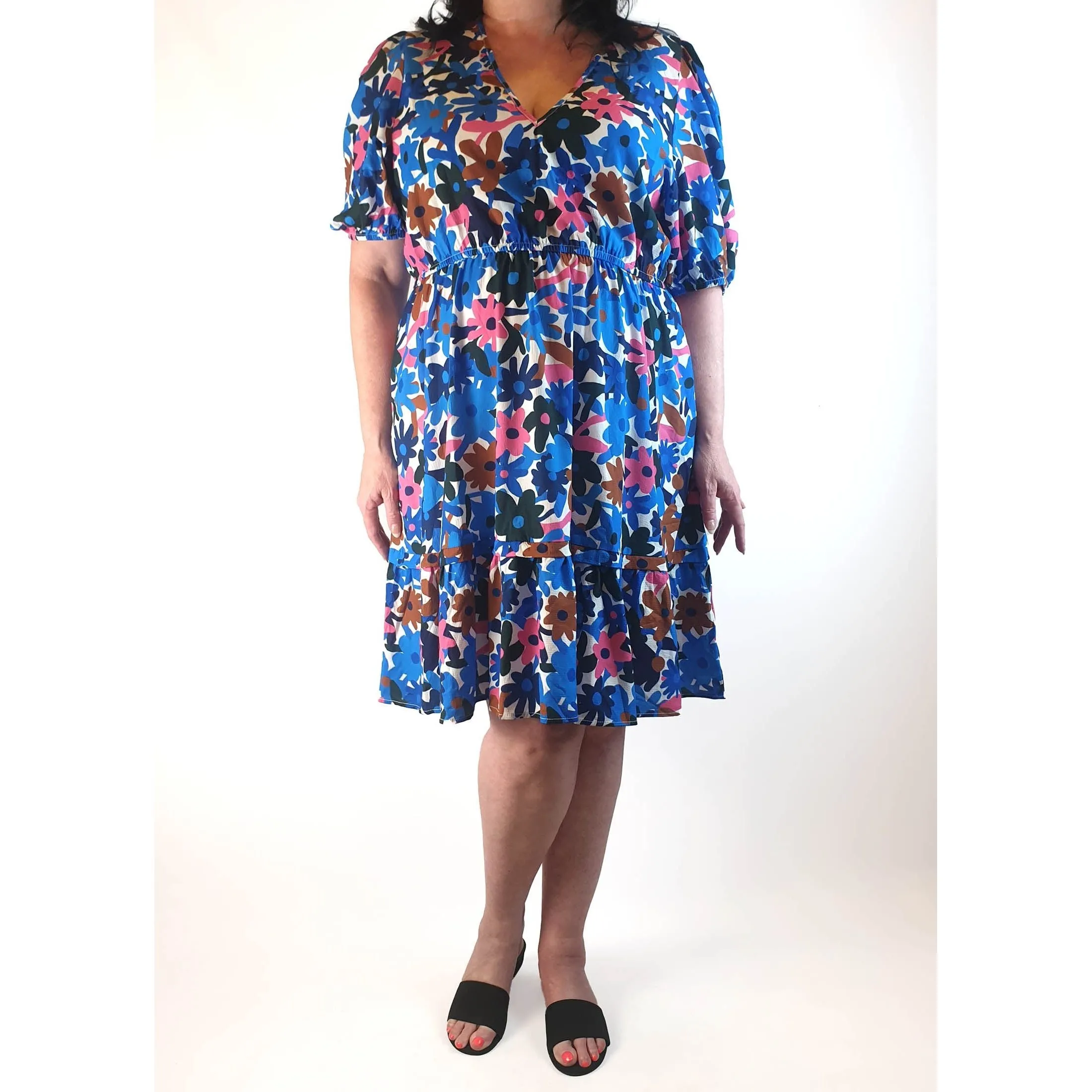 Little Party Dress blue floral dress size 16