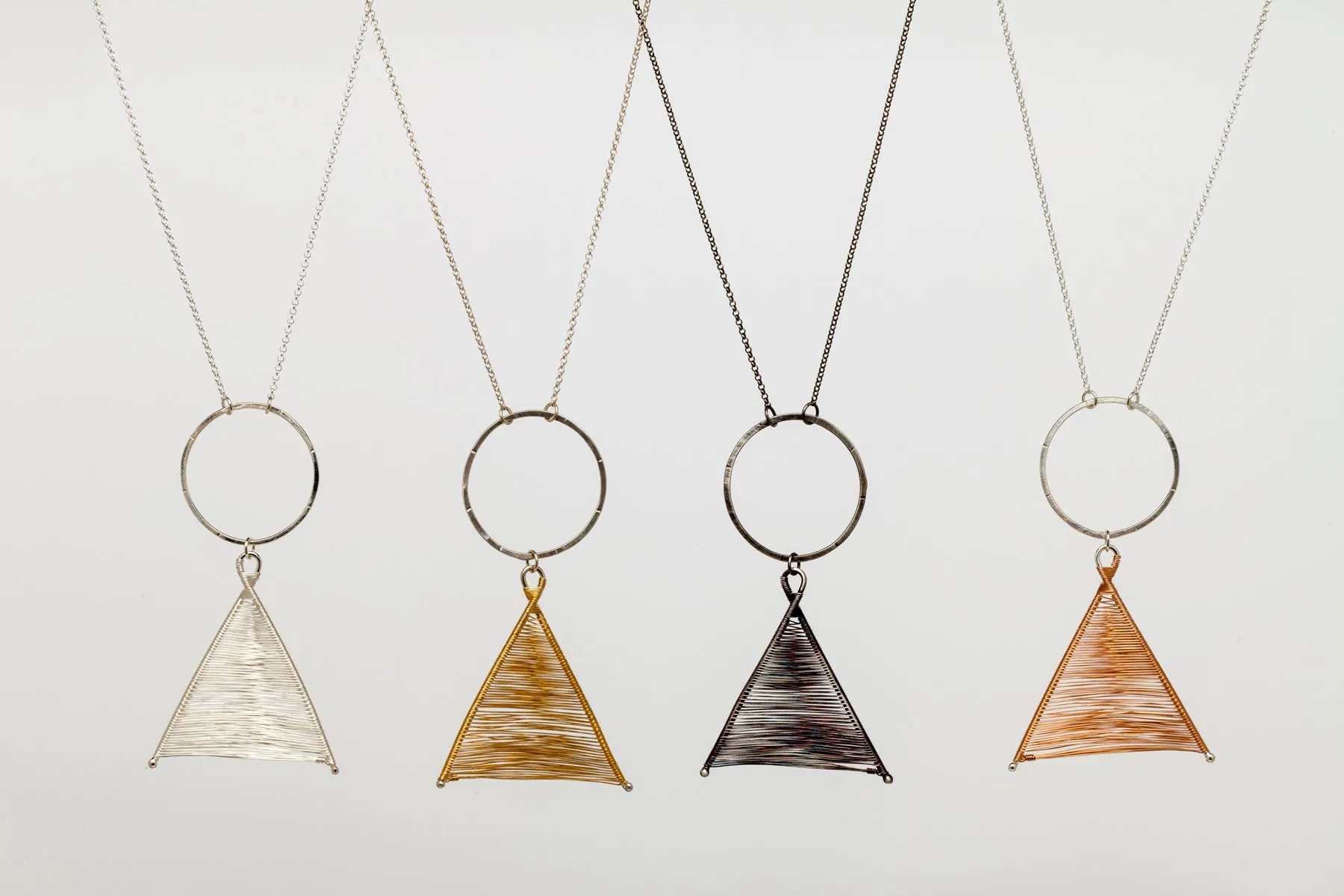 Long Circle Wishbone Necklace