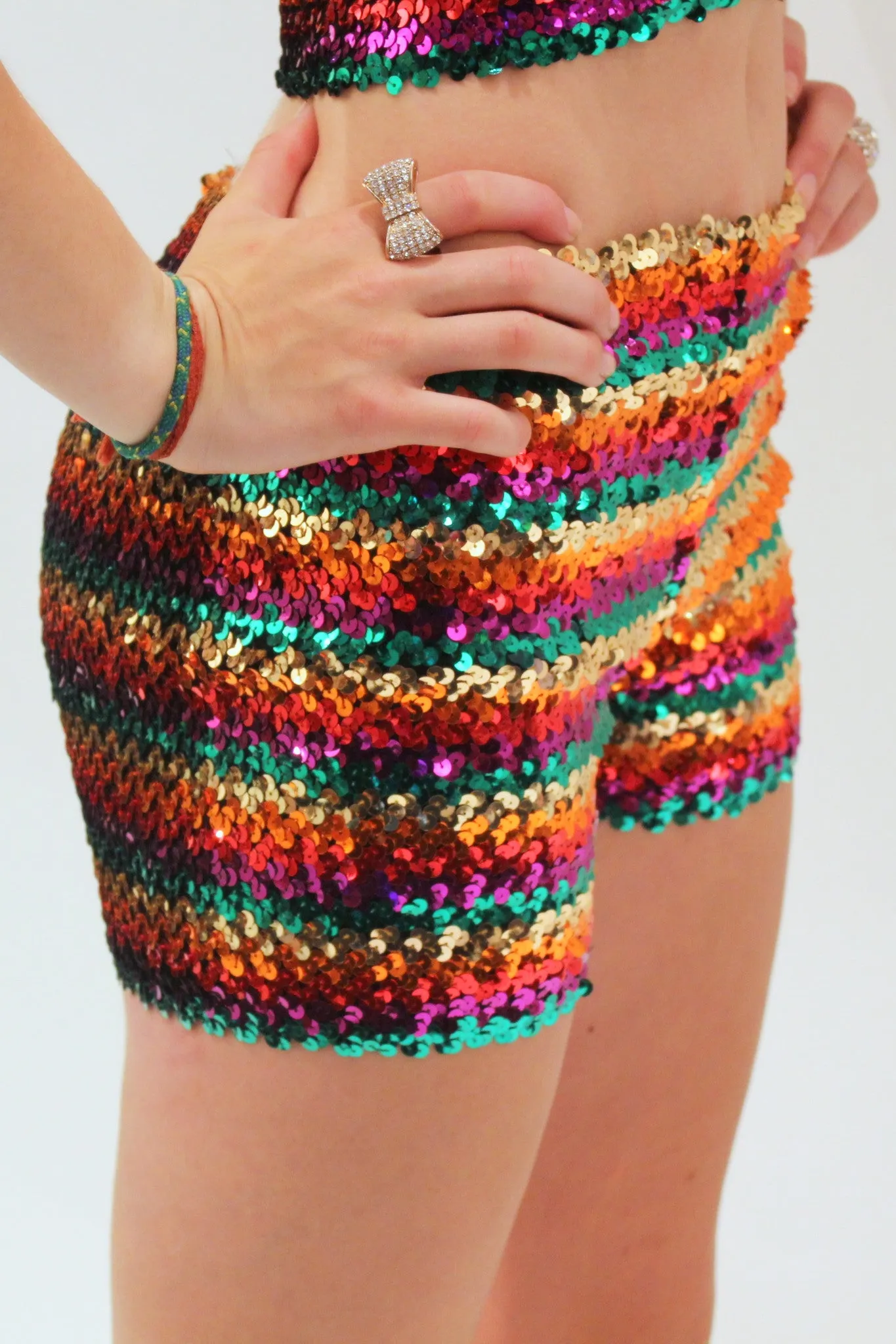 Long Sequins Hot Pant